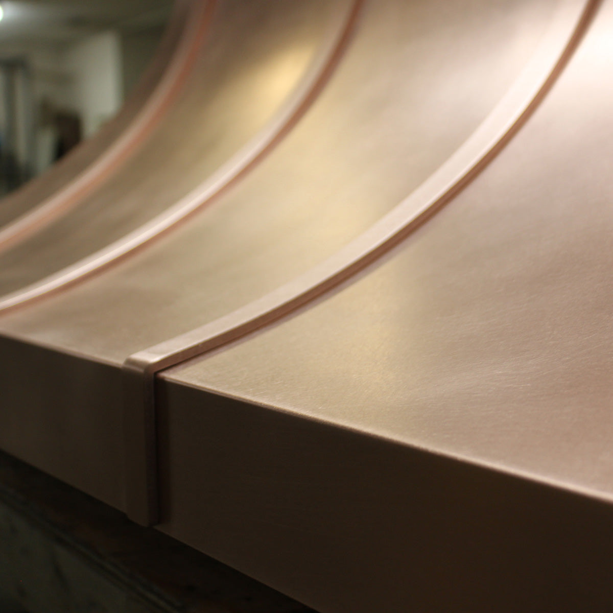 detailed shot of our custom copper sweep awning