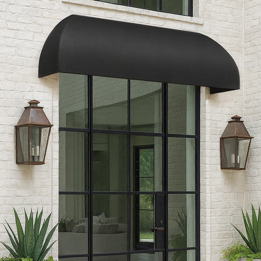 custom dome awning over exterior door