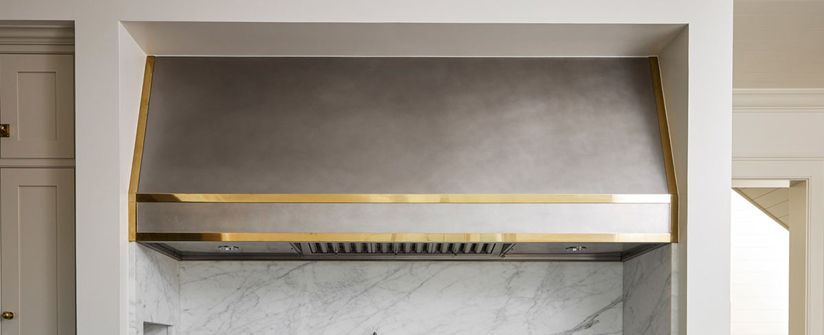 modern range hood in a luxury home