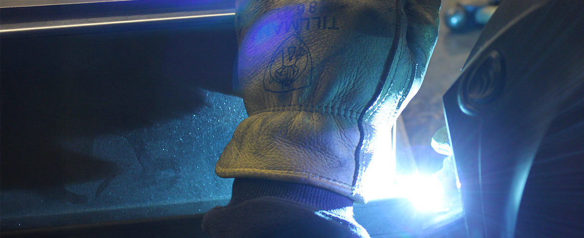 american worker handcrafting fine metal goods