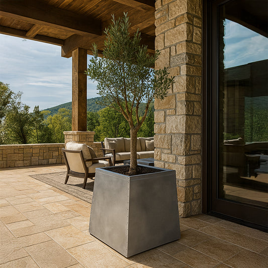 Custom metal garden planter built for durability and outdoor use.